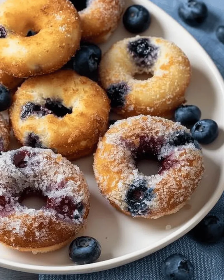 Baked Blueberry Doughnuts