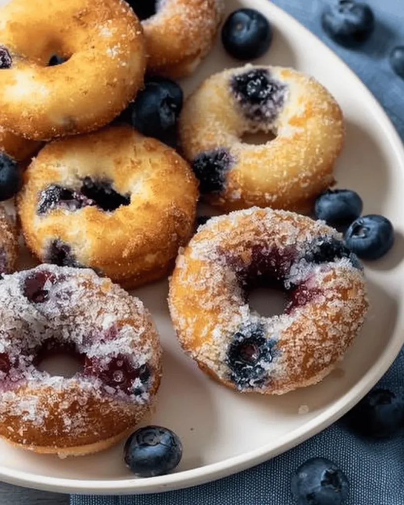 Baked Blueberry Doughnuts