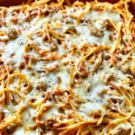 Baked Cream Cheese Spaghetti Casserole