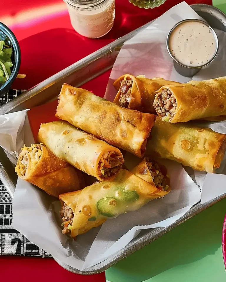 Cheeseburger Egg Rolls