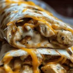 Cheesy Garlic Chicken Wraps