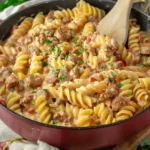 Creamy Rotel Pasta With Sausage