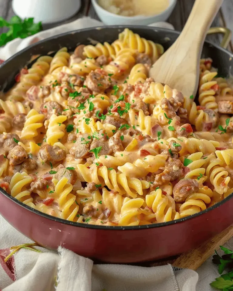 Creamy Rotel Pasta With Sausage