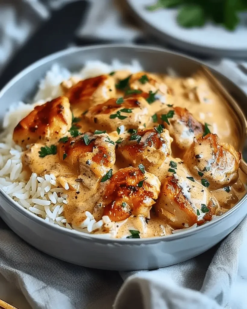 Creamy Smothered Chicken and Rice