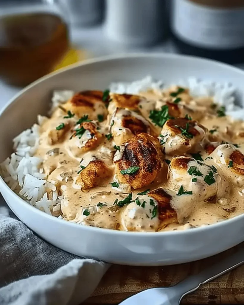Creamy Smothered Chicken and Rice