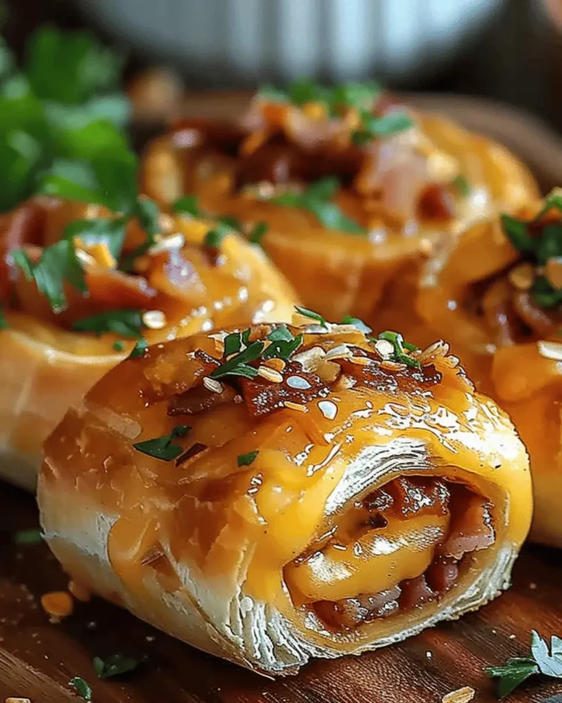 Garlic Butter Bacon Cheeseburger Rollups
