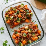 Ground Beef Zucchini Sweet Potato Skillet