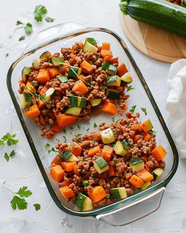 Ground Beef Zucchini Sweet Potato Skillet