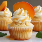 Honey Peach Cream Cheese Cupcakes