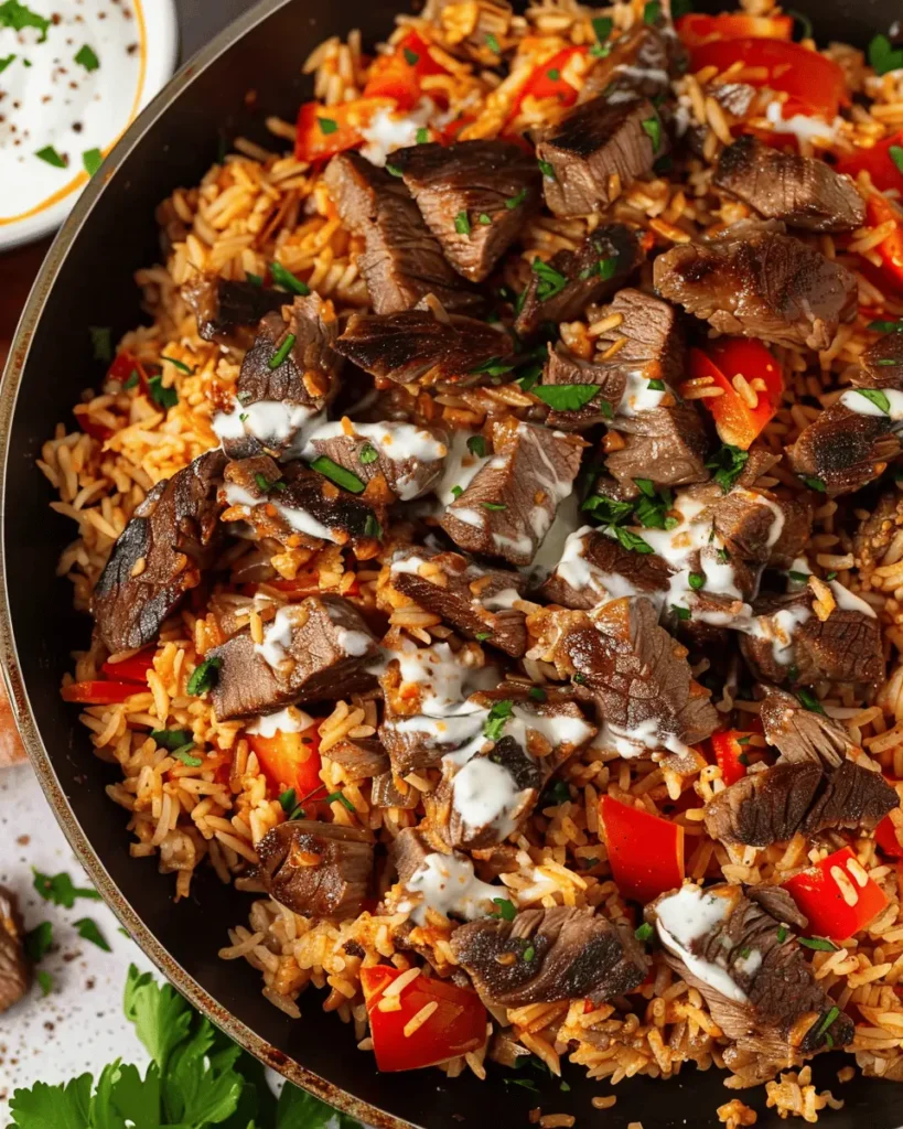 Steak Queso Rice