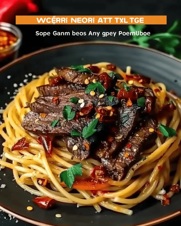 Sweet and Spicy Garlic Steak Pasta