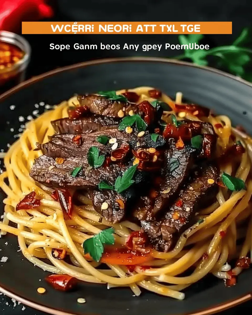 Sweet and Spicy Garlic Steak Pasta: A Flavorful Homemade Delight