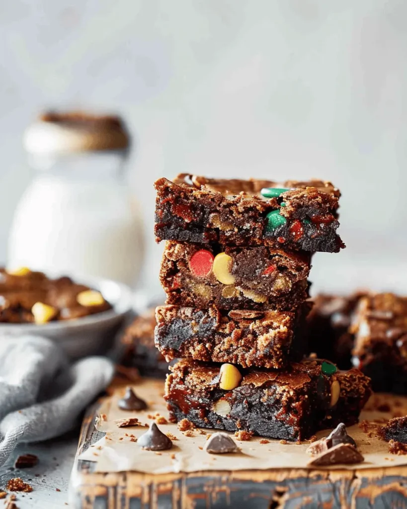 Monster Cookie Fudgy Brownies