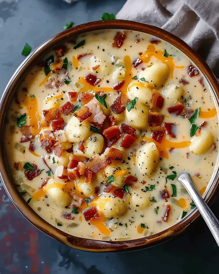 Bacon Cheddar Gnocchi Soup