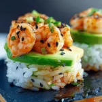 Spicy Shrimp Sushi Stacks