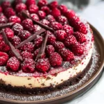 Dark Chocolate Raspberry Cheesecake