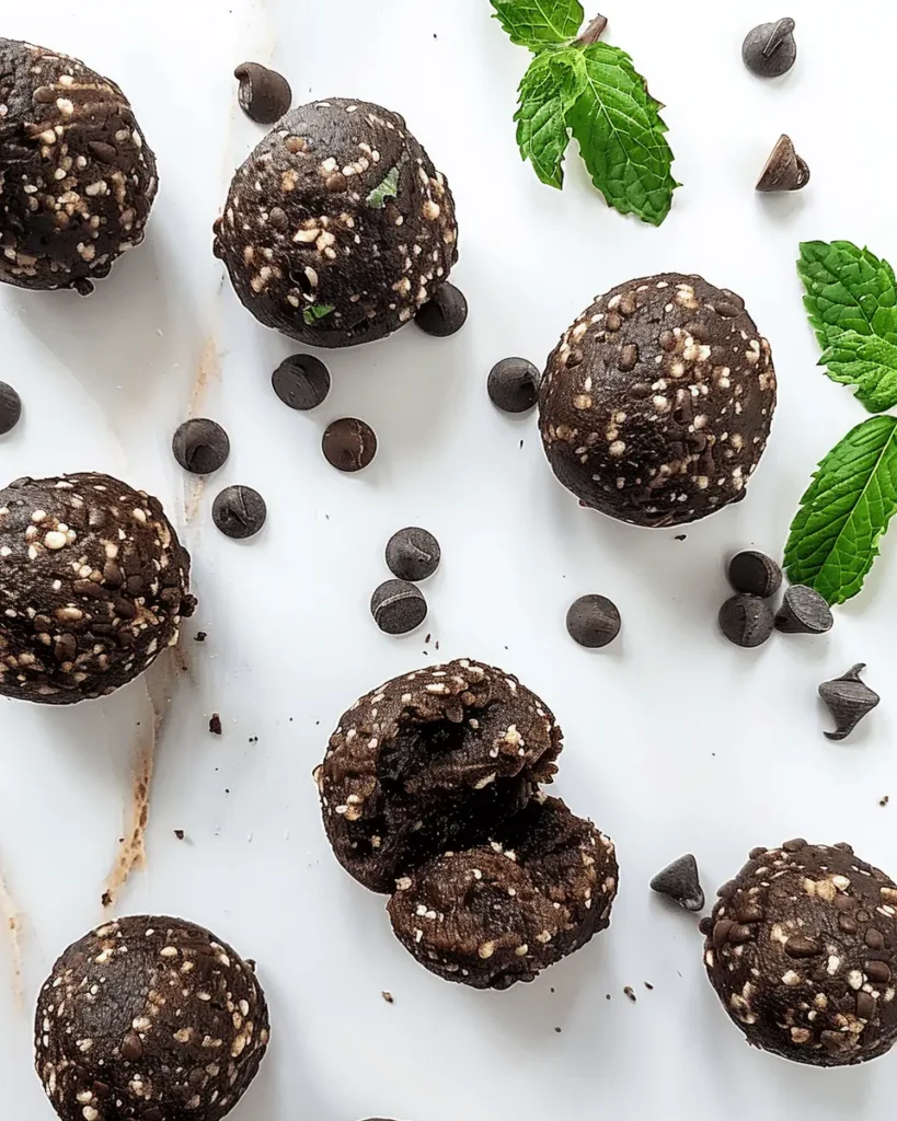 Mint Chocolate Chip Protein Balls