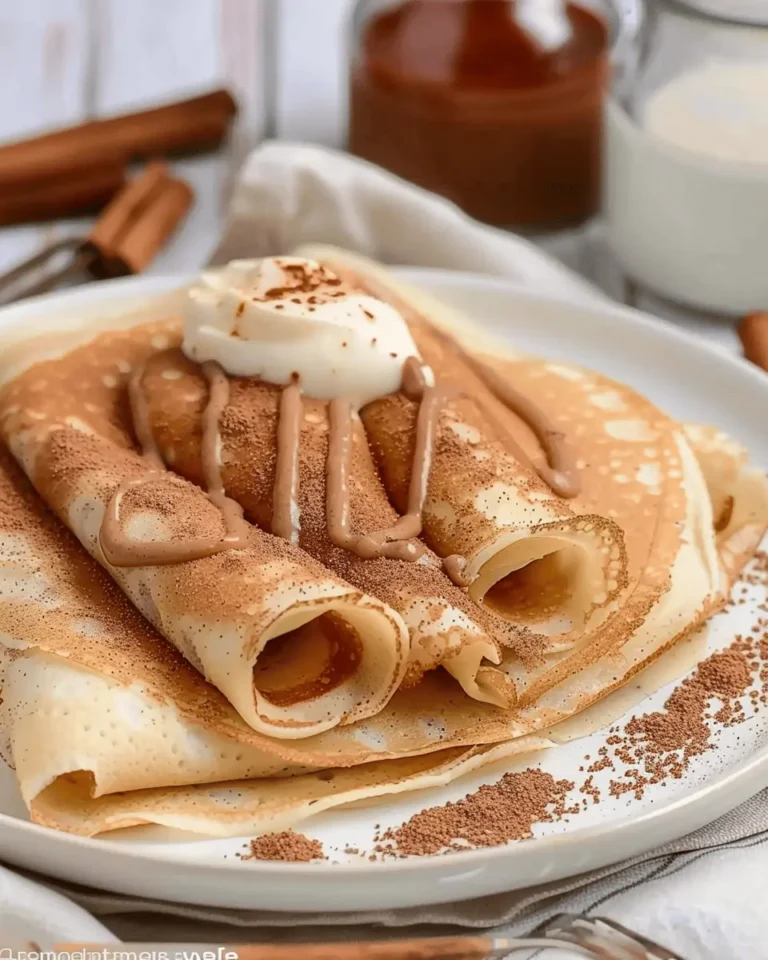 Cinnamon Roll Protein Crepes