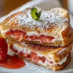 Fried Strawberry Cheesecake Sandwiches