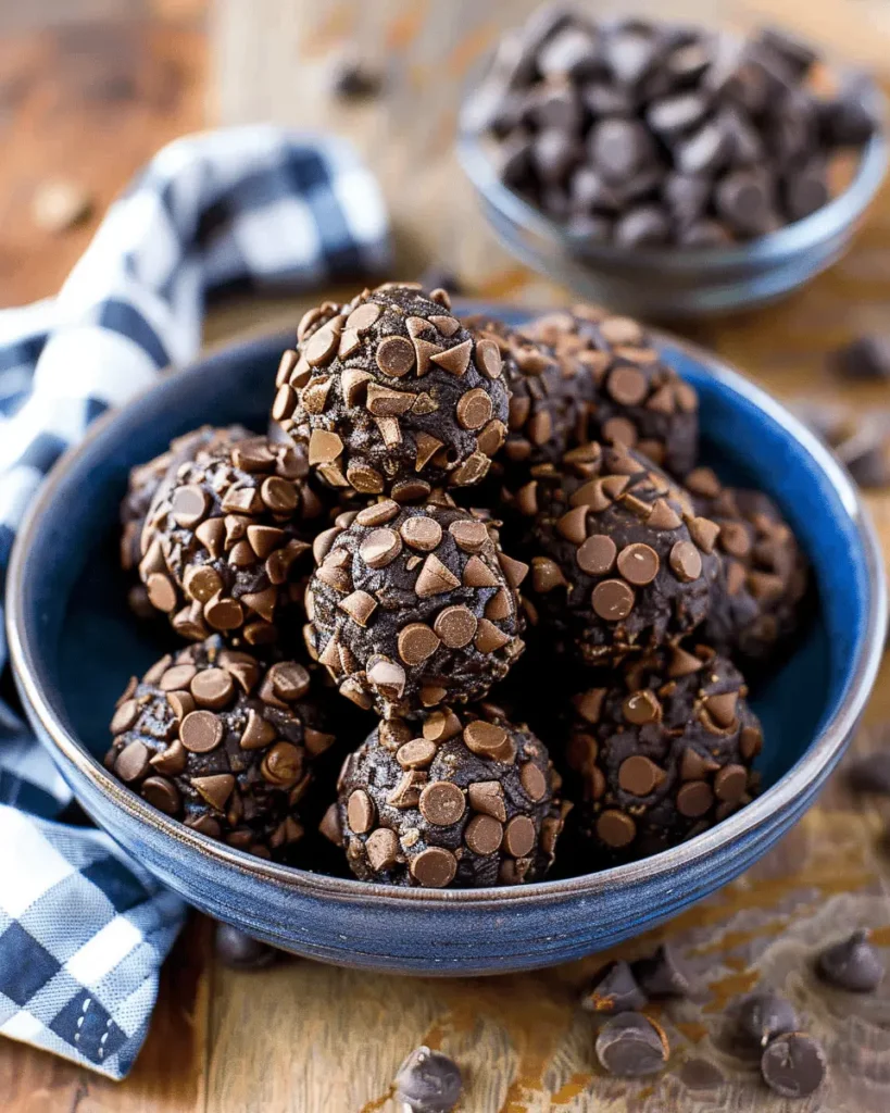 No Bake Brownie Protein Bites