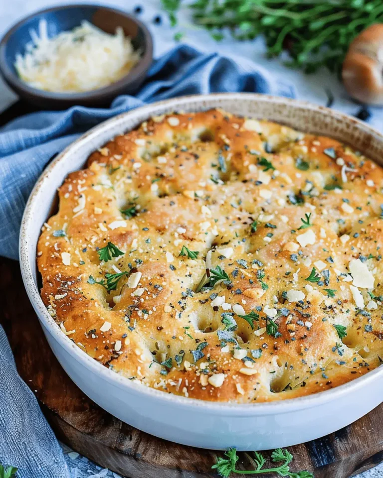 Garlic Parmesan Focaccia Bread