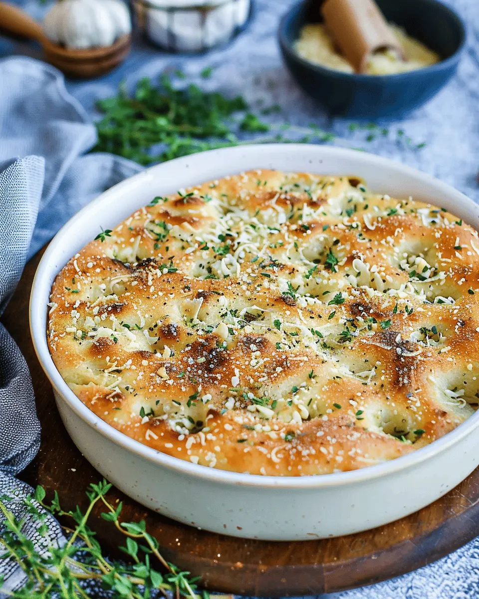 Garlic Parmesan Focaccia Bread: The Best Easy Homemade Delight