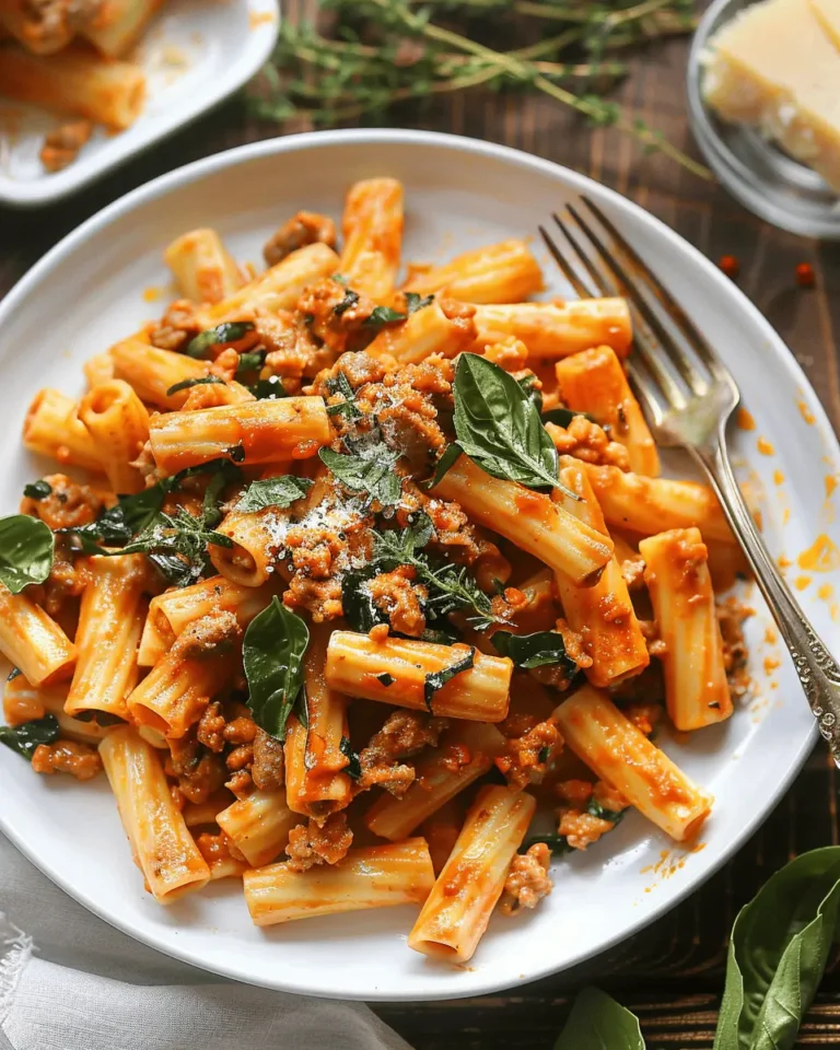 Creamy Sausage Rigatoni