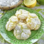Coconut Key Lime Crinkle Cookies