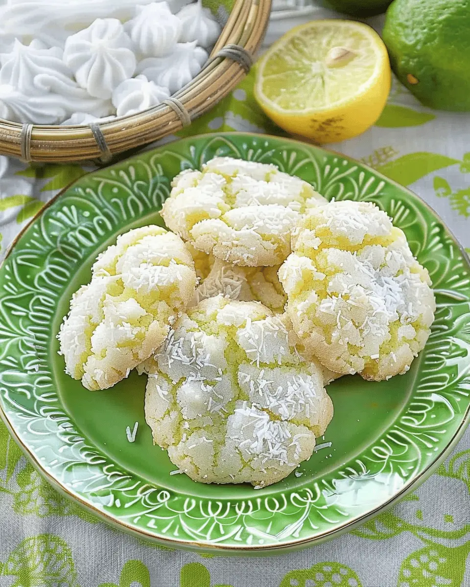 Coconut Key Lime Crinkle Cookies: The Best Tropical Treat