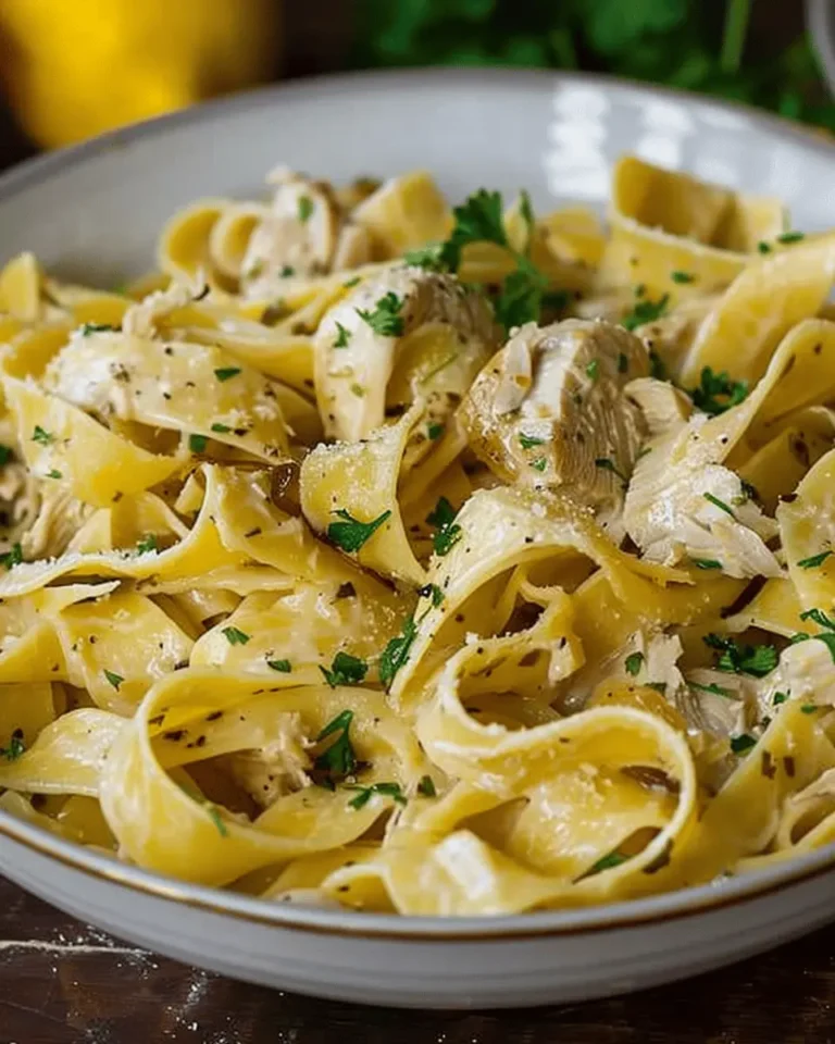 Pasta Recipe Creamy Braised Chicken with Pappardelle