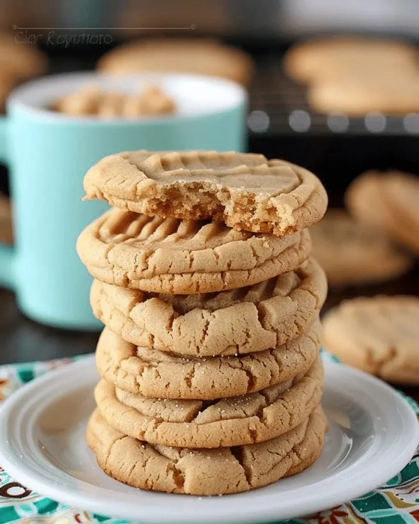 Thick and Chewy Peanut Butter Cookies