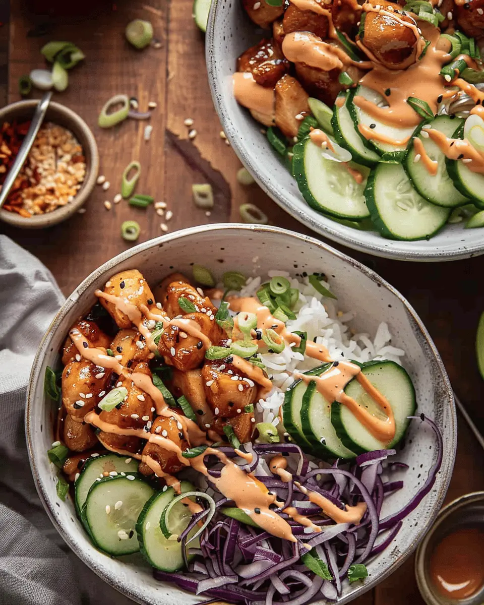 Bang Bang Chicken Bowl: Easy Recipe with Turkey Bacon Delight