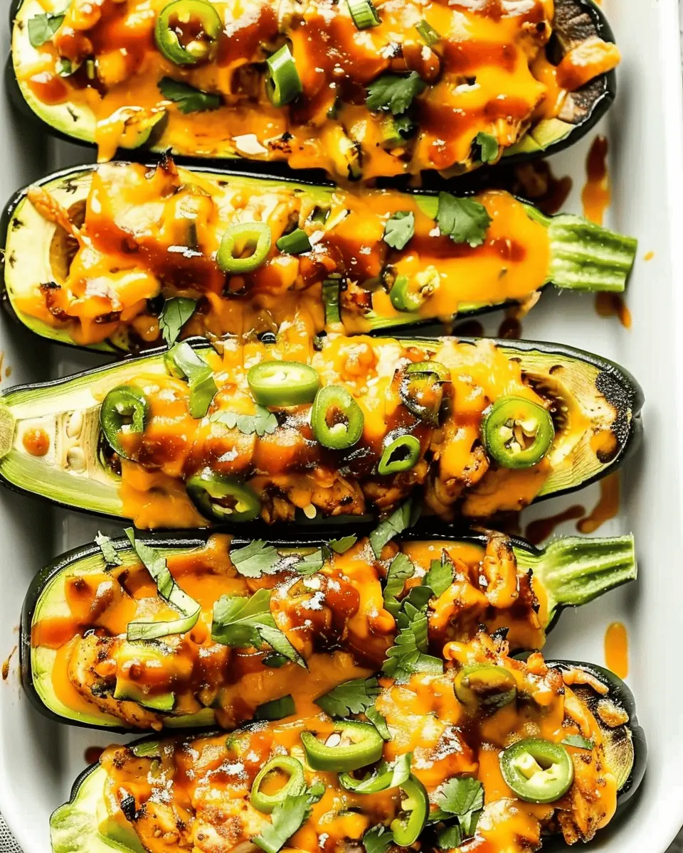 Cheesy BBQ Chicken Stuffed Zucchini Boats: The Best Comfort Food