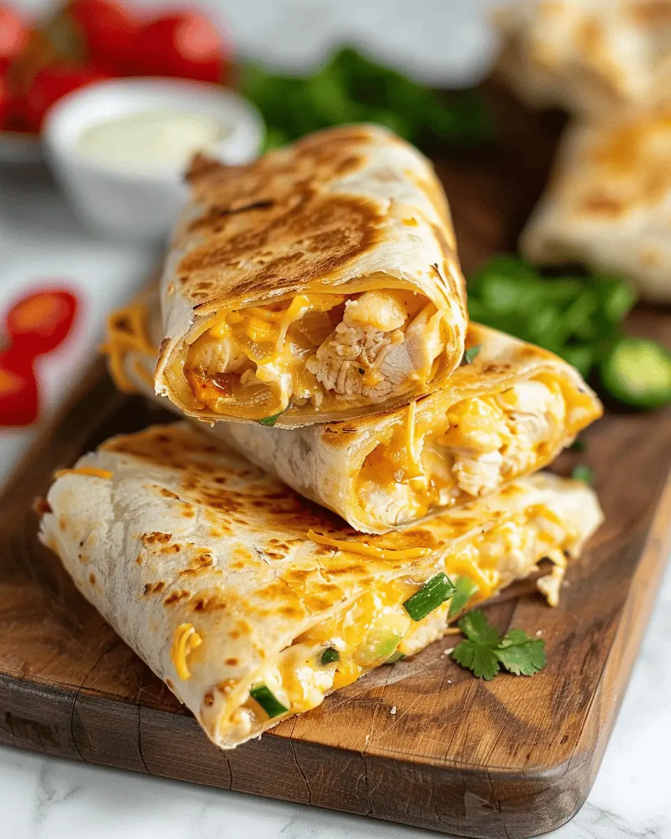 Cheesy Garlic Chicken Wraps: Indulgent Flavor for Food Lovers