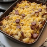 Cheesy Potatoes with Smoked Sausage