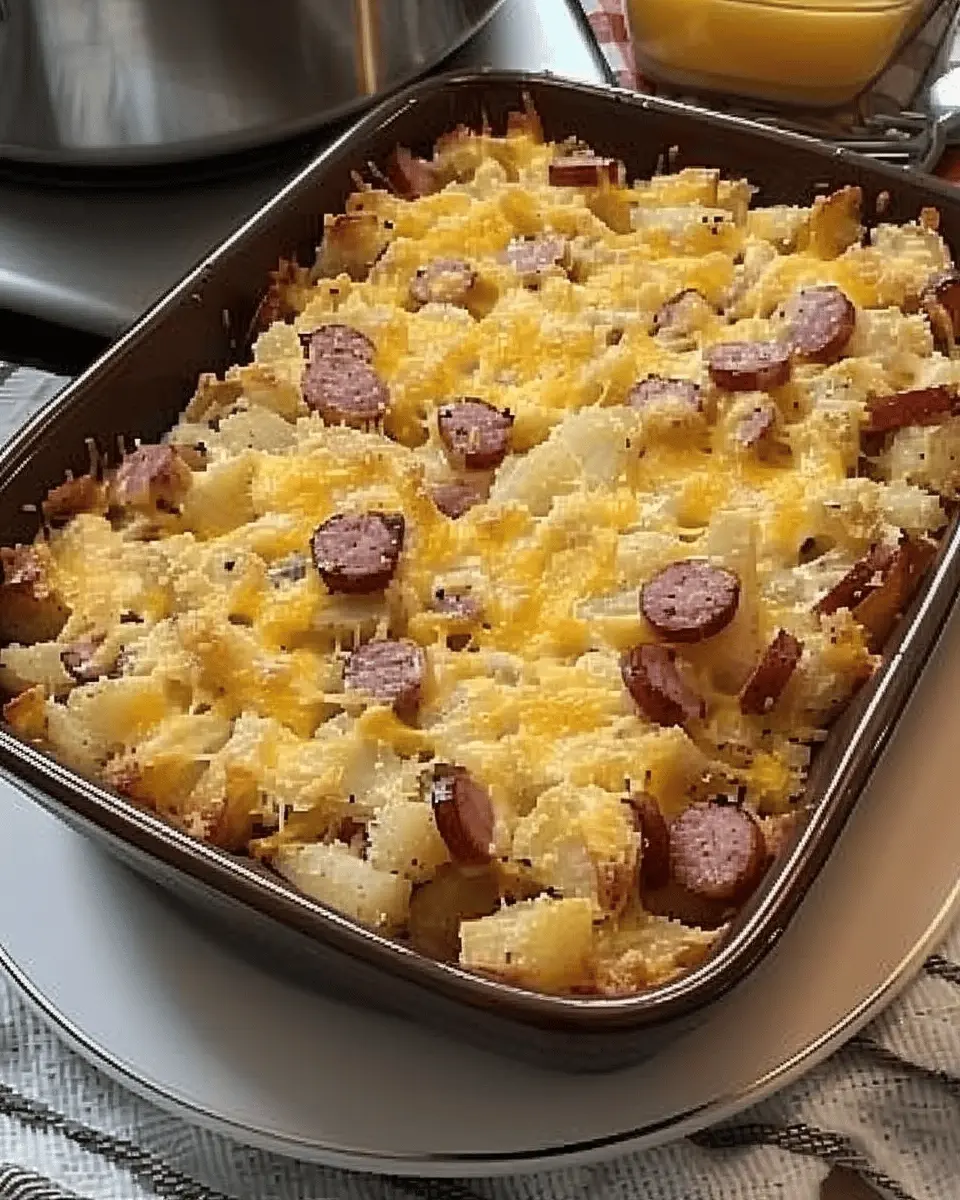 Cheesy Potatoes with Smoked Sausage: A Comforting Family Delight