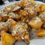 Crockpot Garlic Parmesan Chicken and Potatoes