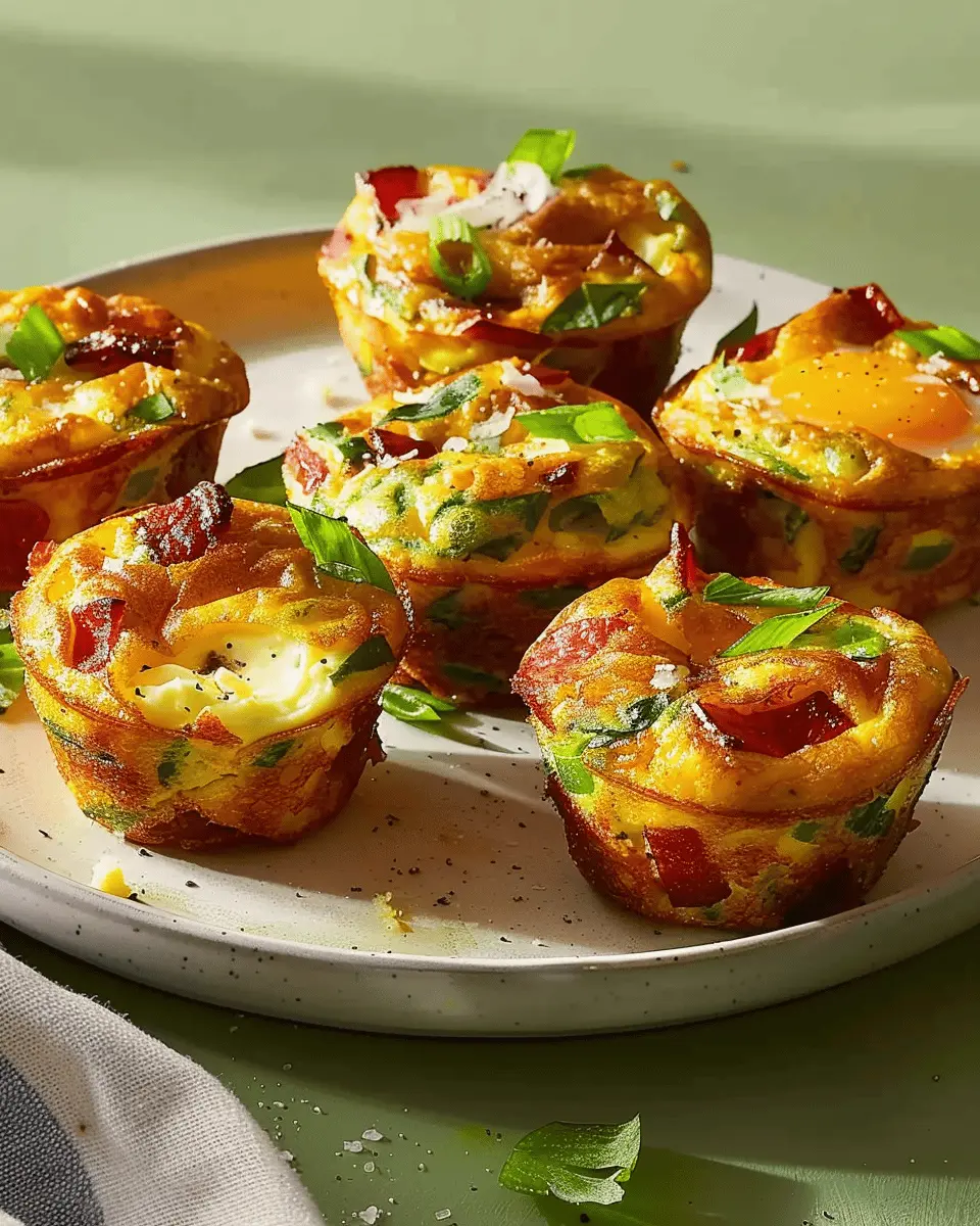 Easy Breakfast Egg Muffins with Turkey Bacon and Veggies You’ll Love