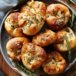 Easy Garlic Rosemary Focaccia Muffins