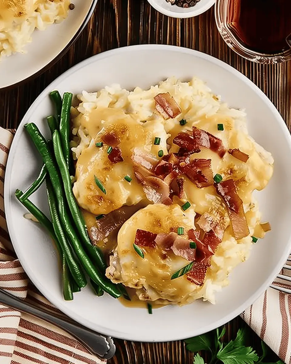 Easy Smothered Chicken: Juicy Turkey Bacon & Chicken Ham Twist