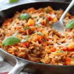 Ground Turkey Orzo Skillet