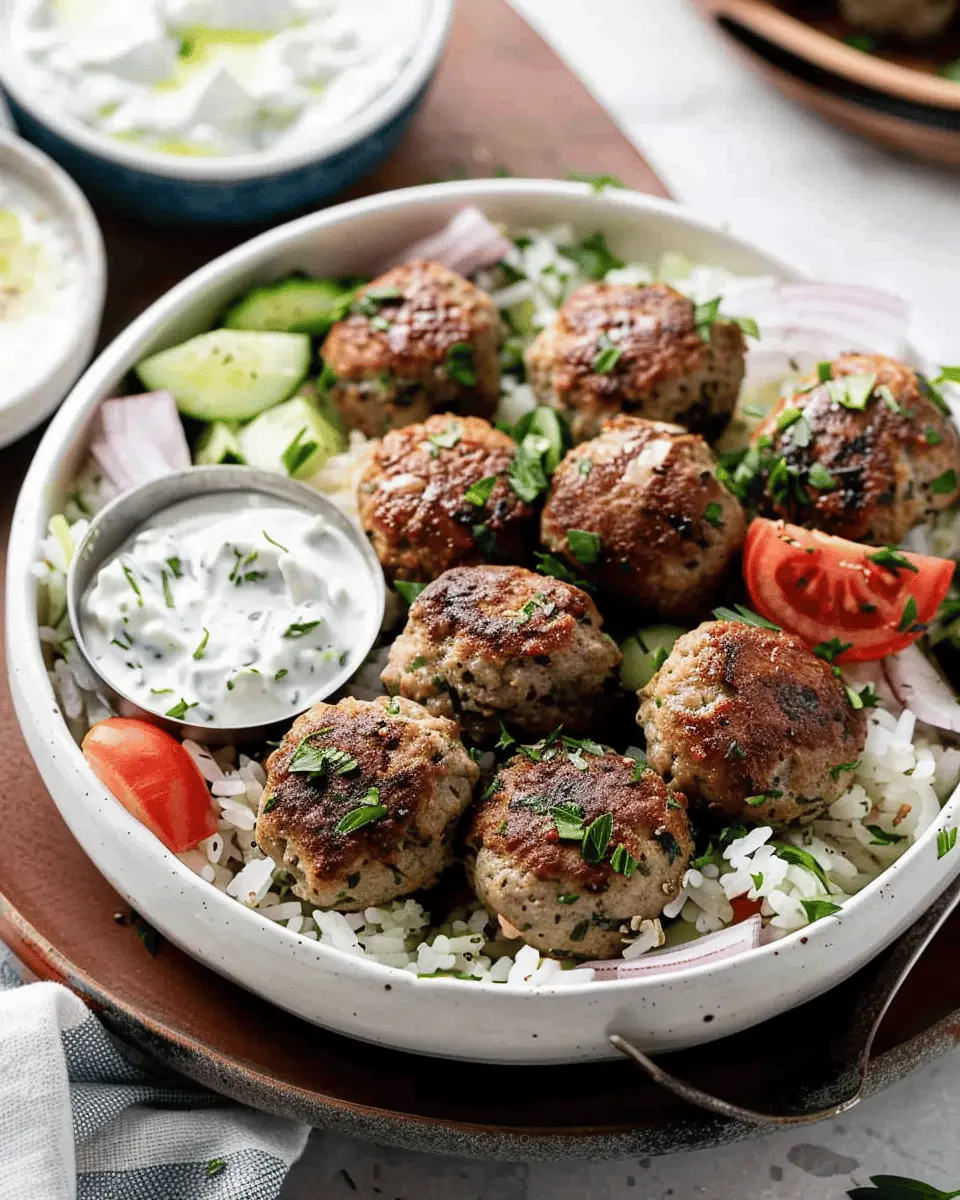 Healthy Greek Turkey Meatballs: Easy Recipe with Tzatziki Sauce