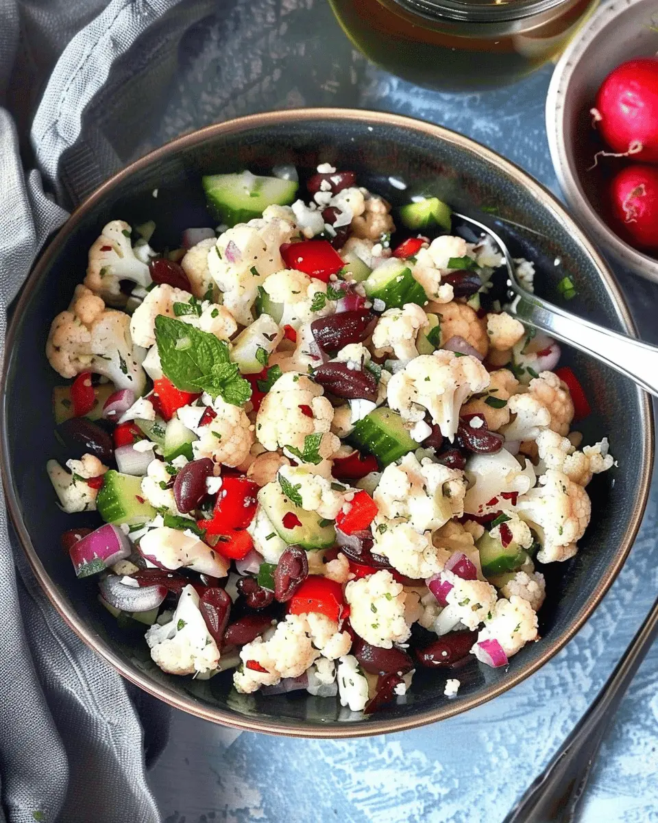 Mediterranean Cauliflower Salad: A Fresh, Easy Twist on Tradition