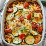 Mediterranean Chicken Zucchini Bake