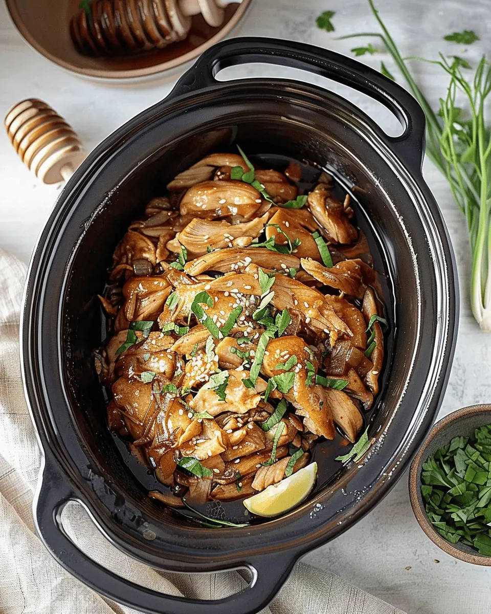 Slow Cooker Honey Garlic Chicken: Easy 5-Ingredient Delight