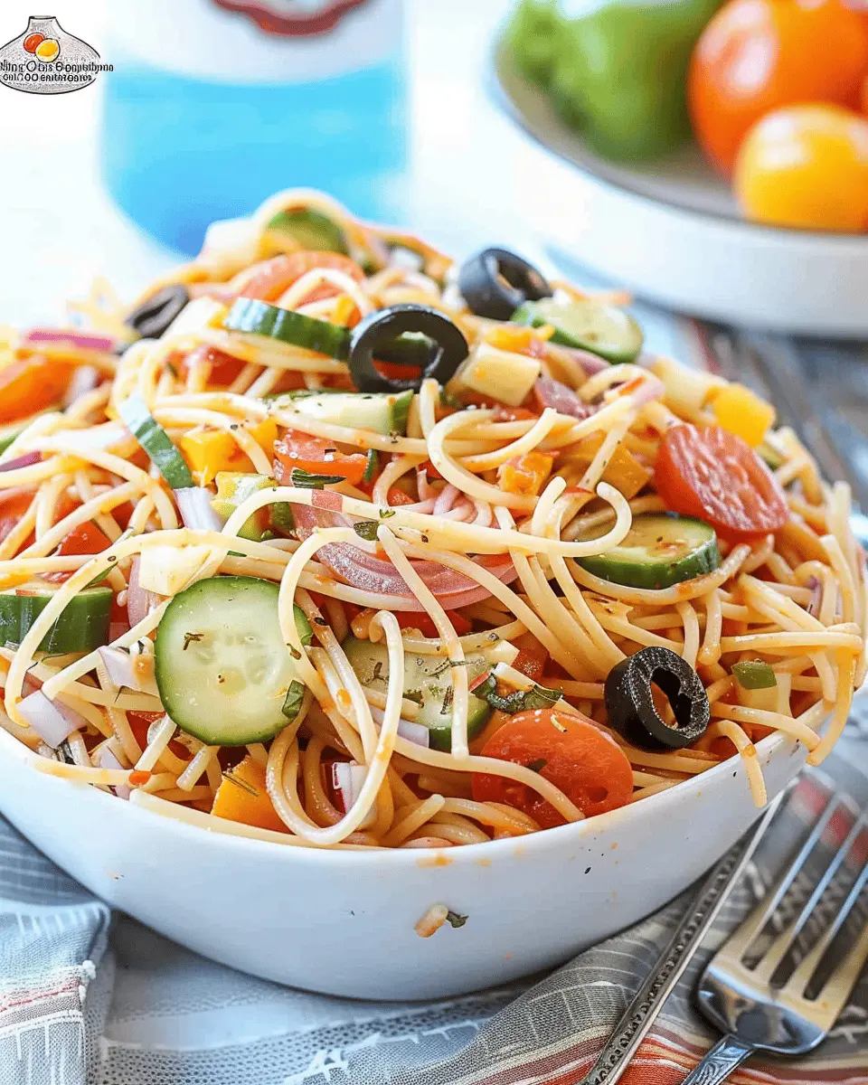 Spaghetti Salad: Easy and Flavorful with Turkey Bacon and Chicken Ham