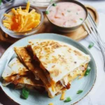 Easy Cheesy Chicken Bacon Ranch Quesadillas