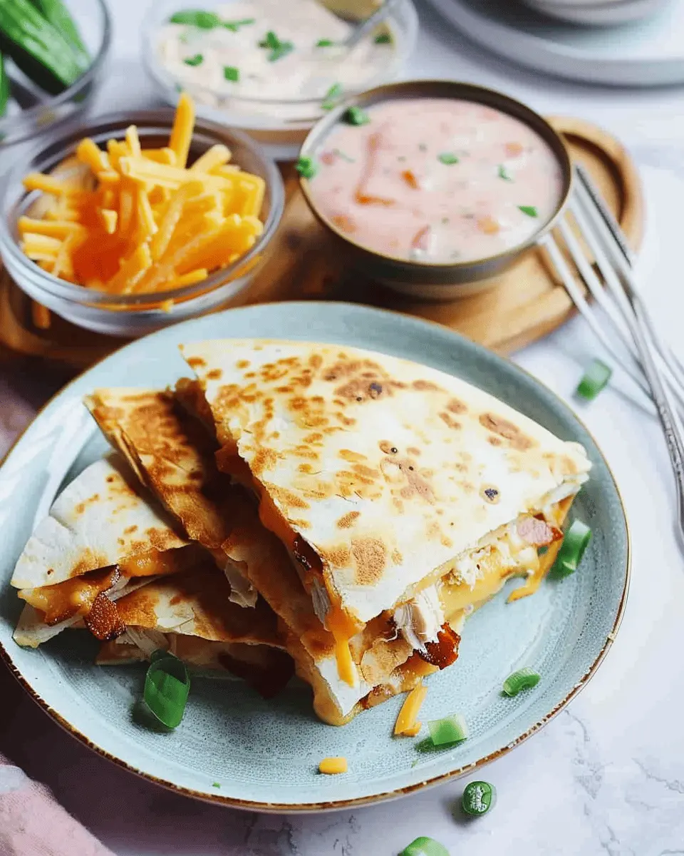 Easy Cheesy Chicken Turkey Bacon Ranch Quesadillas Your Family Will Love