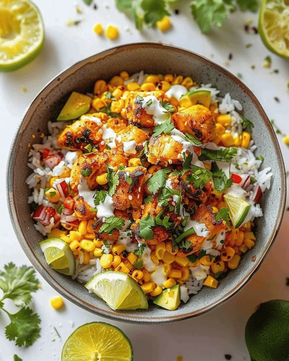 Street Corn Chicken Rice Bowl: A Juicy Twist for Comfort Food Lovers
