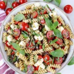 Caprese Pasta Salad with Creamy Balsamic Dressing